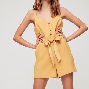 Little Moon Aritzia Petunia Yellow Romper